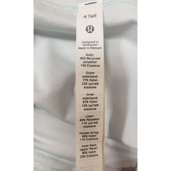 Lululemon Speed Up Mid-Rise Lined Short 4" inseam Light Blue Size 4 TALL W7AYMT - Picture 5 of 5